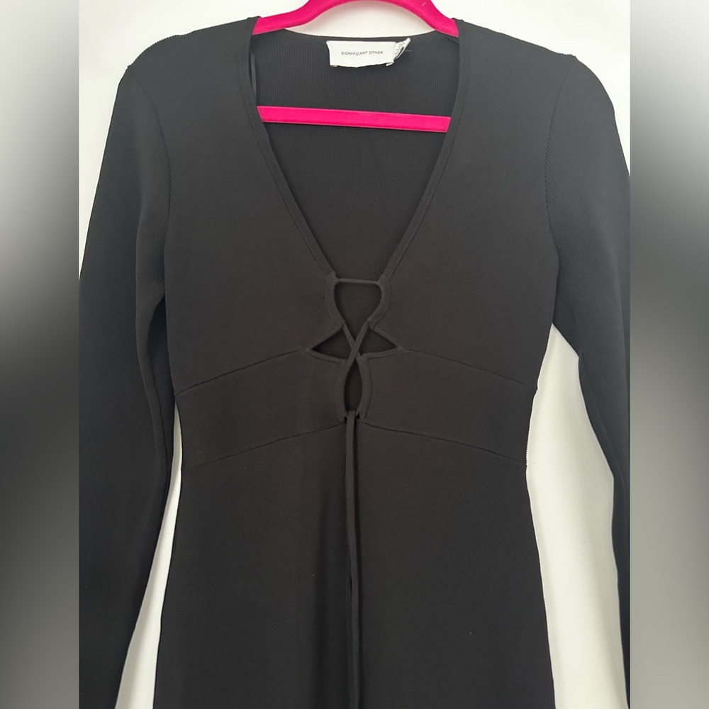 Significant Other Monica Knit Mini Dress in Black - Picture 4 of 7